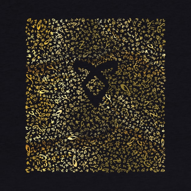 Shadowhunters rune / The mortal instruments - pattern / texture with vanishing angelic power rune (liquid gold) - Clary, Alec, Jace, Izzy, Magnus by Vane22april